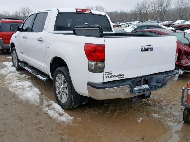 5TFEY5F13DX136874 - 2013 TOYOTA TUNDRA CRE WHITE photo 3