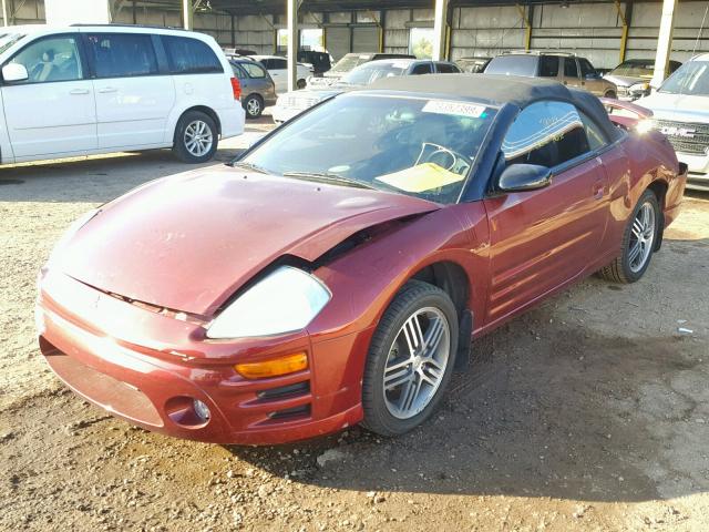 4A3AE45G25E002276 - 2005 MITSUBISHI ECLIPSE SP BURGUNDY photo 2