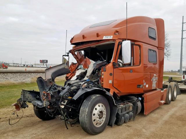 4V4NC9EH4DN553490 - 2013 VOLVO VN VNL ORANGE photo 2