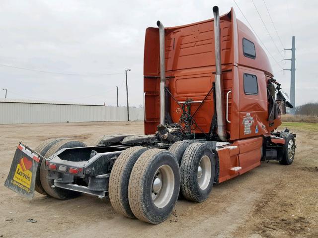 4V4NC9EH4DN553490 - 2013 VOLVO VN VNL ORANGE photo 4