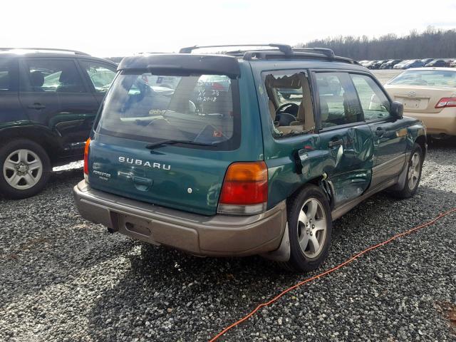 JF1SF6558YH704450 - 2000 SUBARU FORESTER S GREEN photo 4