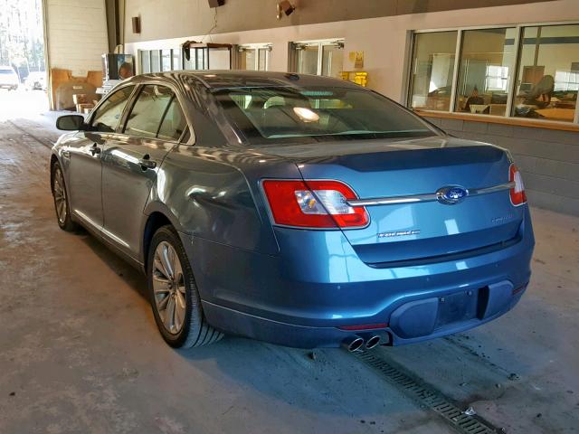 1FAHP2FW7AG157688 - 2010 FORD TAURUS LIM BLUE photo 3