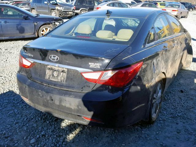 5NPEB4AC6CH405142 - 2012 HYUNDAI SONATA GLS BLACK photo 4