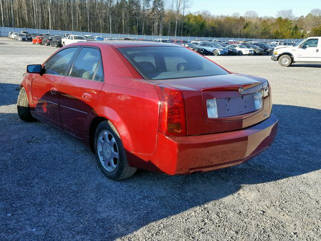 1G6DM577940183784 - 2004 CADILLAC CTS RED photo 3