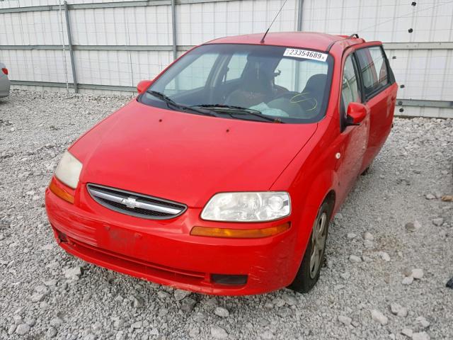 KL1TD66608B172780 - 2008 CHEVROLET AVEO BASE Қызыл фото 2