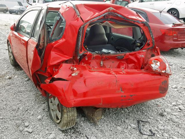 KL1TD66608B172780 - 2008 CHEVROLET AVEO BASE Қызыл фото 3