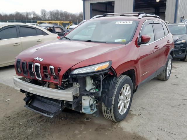 1C4PJMCS3EW200746 - 2014 JEEP CHEROKEE L RED photo 2