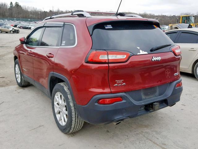 1C4PJMCS3EW200746 - 2014 JEEP CHEROKEE L RED photo 3