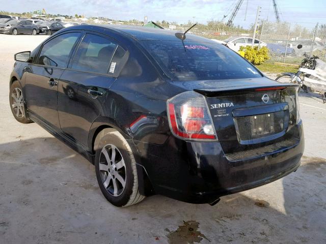 3N1AB6AP0CL689433 - 2012 NISSAN SENTRA 2.0 BLACK photo 3