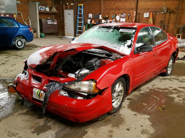 1G2NF52E43C236538 - 2003 PONTIAC GRAND AM S RED photo 2