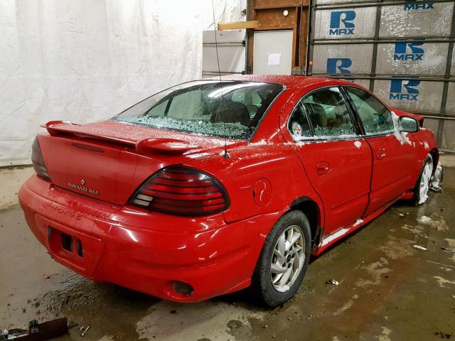 1G2NF52E43C236538 - 2003 PONTIAC GRAND AM S RED photo 4