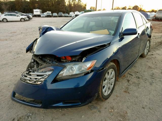 4T1BB46K79U092549 - 2009 TOYOTA CAMRY HYBR BLUE photo 2