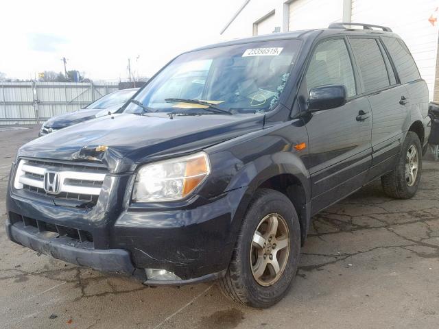 5FNYF18348B051763 - 2008 HONDA PILOT SE BLACK photo 2