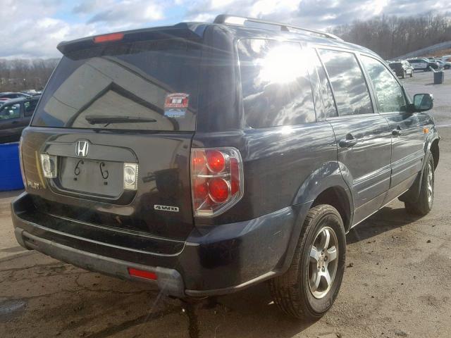 5FNYF18348B051763 - 2008 HONDA PILOT SE BLACK photo 4