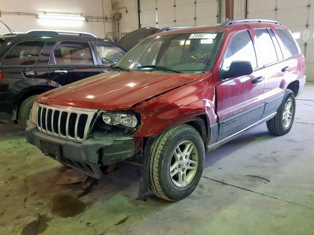 1J4GX48S53C573867 - 2003 JEEP GRAND CHER RED photo 2