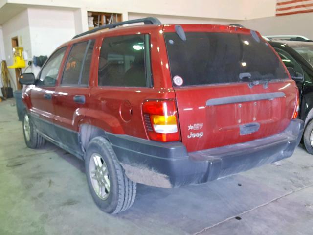 1J4GX48S53C573867 - 2003 JEEP GRAND CHER RED photo 3