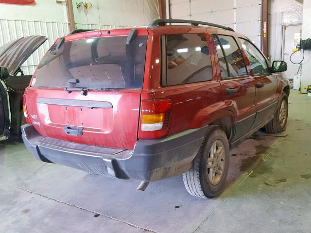 1J4GX48S53C573867 - 2003 JEEP GRAND CHER RED photo 4