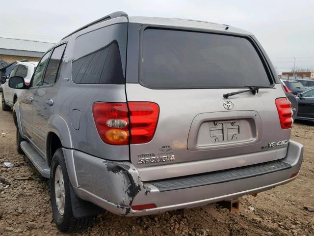 5TDBT48A71S055743 - 2001 TOYOTA SEQUOIA LI SILVER photo 3