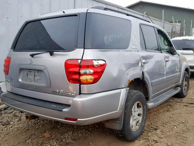 5TDBT48A71S055743 - 2001 TOYOTA SEQUOIA LI SILVER photo 4