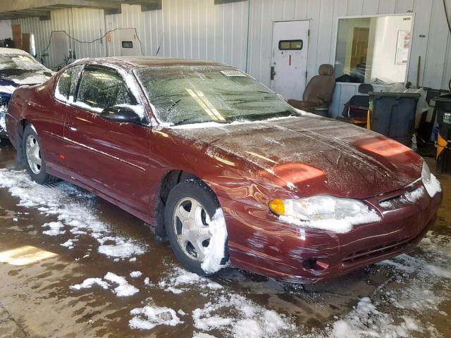 2G1WX15K119184211 - 2001 CHEVROLET MONTE CARL MAROON photo 1