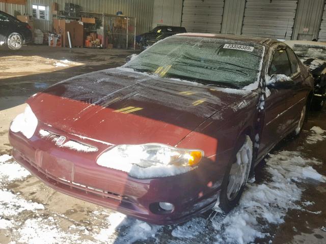 2G1WX15K119184211 - 2001 CHEVROLET MONTE CARL MAROON photo 2