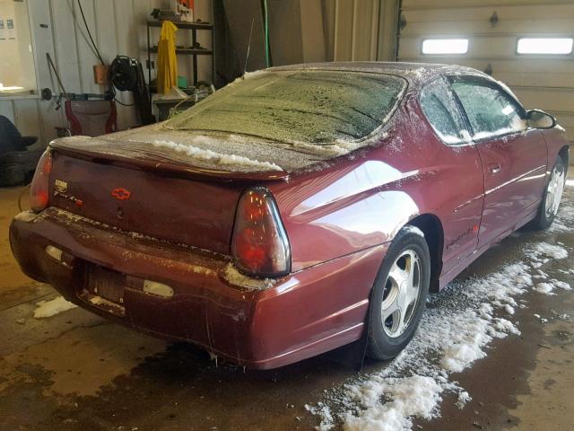 2G1WX15K119184211 - 2001 CHEVROLET MONTE CARL MAROON photo 4