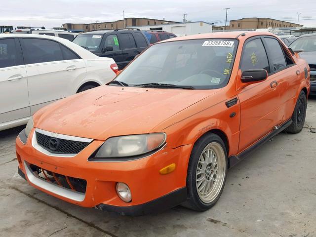 JM1BJ227230641750 - 2003 MAZDA PROTEGE SP ORANGE photo 2