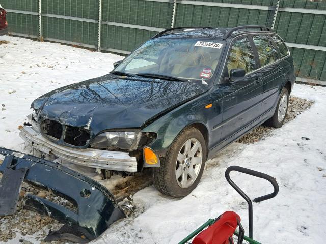 WBAEP33462PF00367 - 2002 BMW 330 XI GREEN photo 2