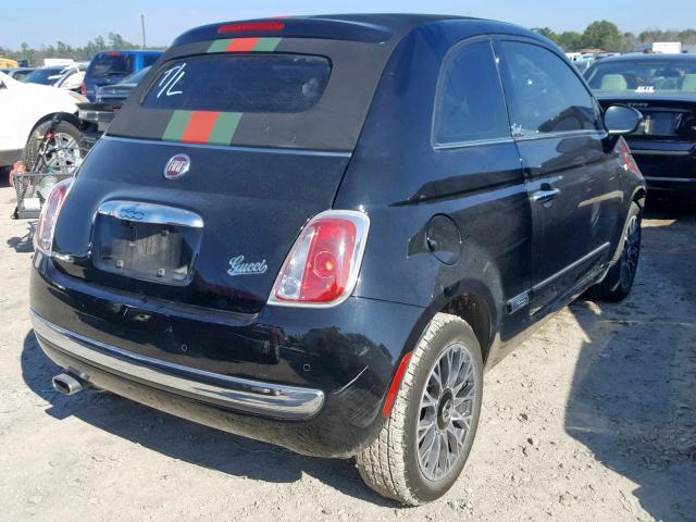 3C3CFFER3DT693018 - 2013 FIAT 500 LOUNGE BLACK photo 4