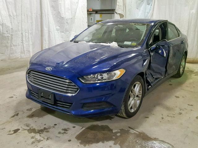 3FA6P0H79FR158553 - 2015 FORD FUSION SE BLUE photo 2