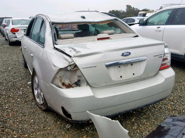 1FAHP28W38G156822 - 2008 FORD TAURUS LIM CREAM photo 3