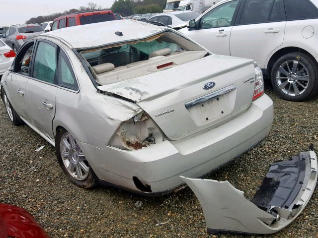 1FAHP28W38G156822 - 2008 FORD TAURUS LIM CREAM photo 9