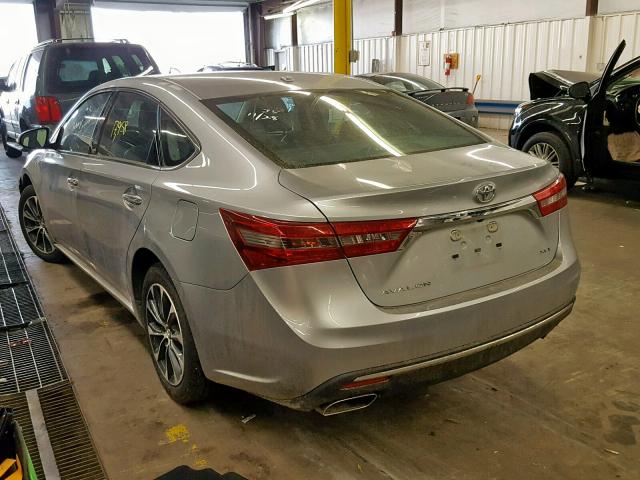 4T1BK1EBXJU286223 - 2018 TOYOTA AVALON XLE SILVER photo 3