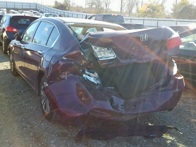 1HGCR2F37EA153915 - 2014 HONDA ACCORD LX 勃艮第红 照片 3
