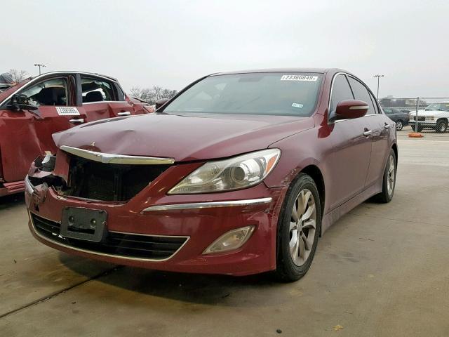 KMHGC4DD8DU235251 - 2013 HYUNDAI GENESIS 3. MAROON photo 2