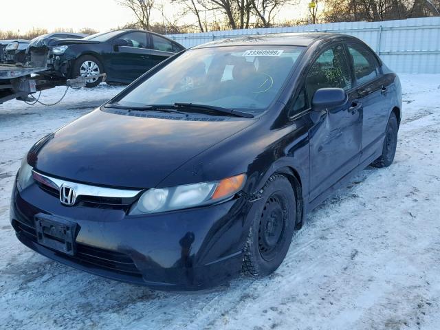 2HGFA15366H021537 - 2006 HONDA CIVIC DX BLACK photo 2