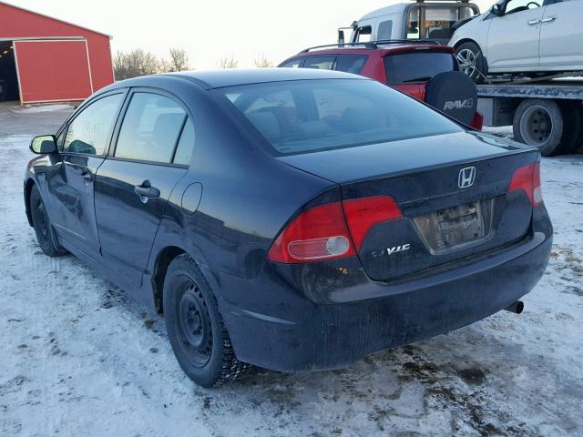 2HGFA15366H021537 - 2006 HONDA CIVIC DX BLACK photo 3