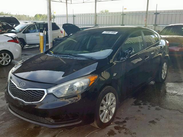 KNAFX4A81E5054111 - 2014 KIA FORTE EX BLACK photo 2