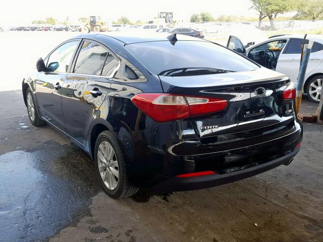 KNAFX4A81E5054111 - 2014 KIA FORTE EX BLACK photo 3