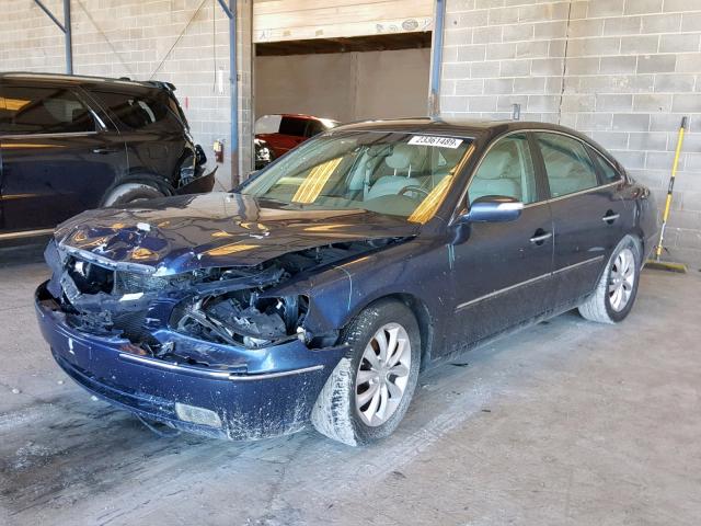 KMHFC46F78A286239 - 2008 HYUNDAI AZERA SE BLUE photo 2