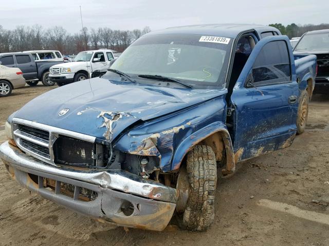 1D7HG48N73S368518 - 2003 DODGE DAKOTA QUA BLUE photo 2