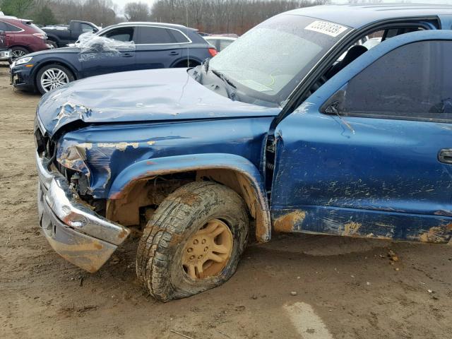 1D7HG48N73S368518 - 2003 DODGE DAKOTA QUA BLUE photo 9