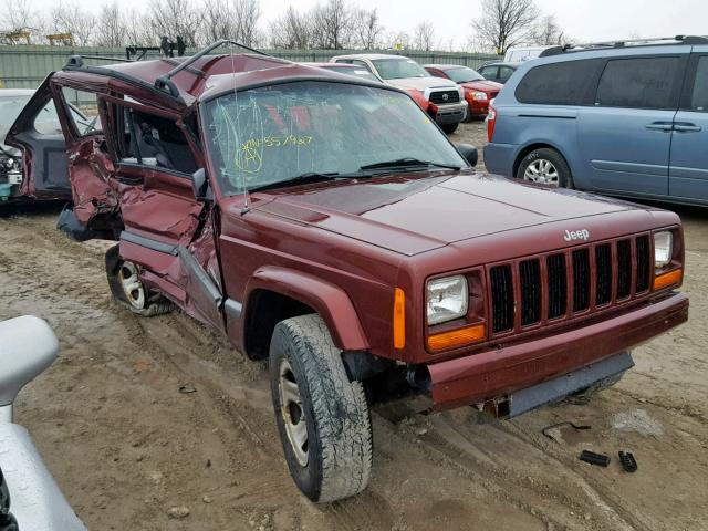 1J4FF48S01L557927 - 2001 JEEP CHEROKEE S MAROON photo 1