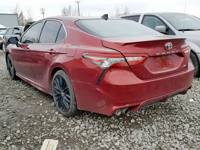 4T1BZ1HK4JU502025 - 2018 TOYOTA CAMRY XSE RED photo 3