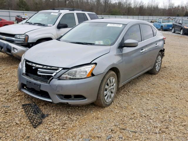 3N1AB7AP2EY329978 - 2014 NISSAN SENTRA S GRAY photo 2