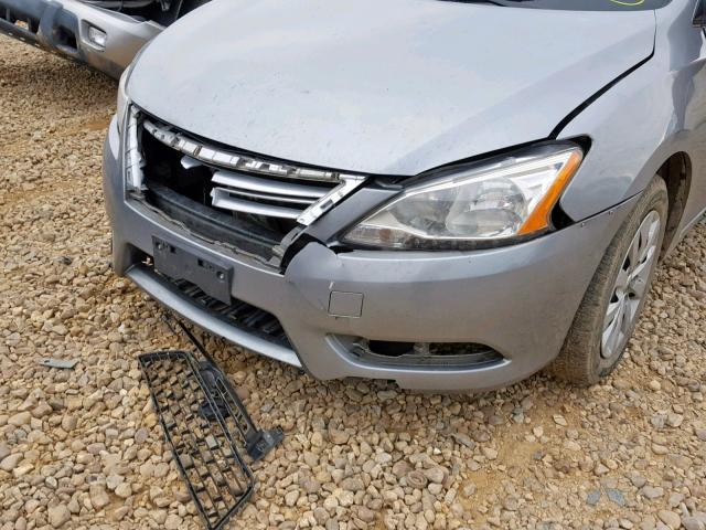 3N1AB7AP2EY329978 - 2014 NISSAN SENTRA S GRAY photo 9