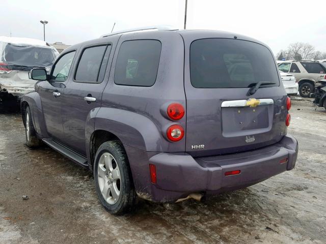 3GNDA23D87S582870 - 2007 CHEVROLET HHR LT PURPLE photo 3