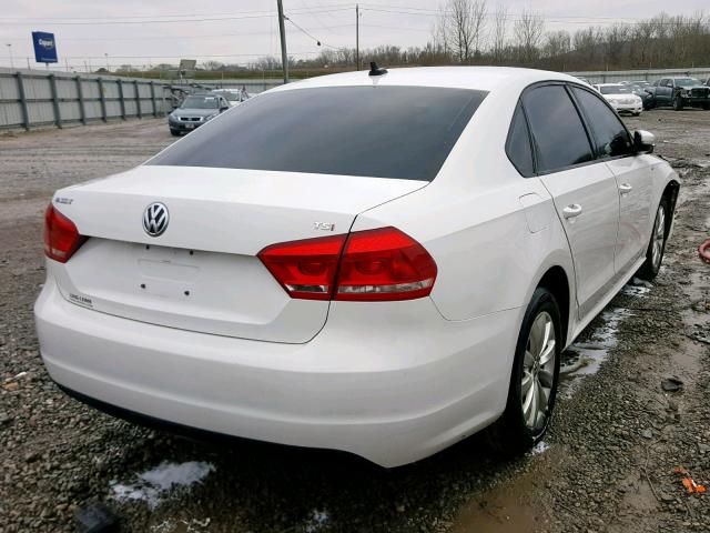 1VWAT7A38EC103716 - 2014 VOLKSWAGEN PASSAT S WHITE photo 4