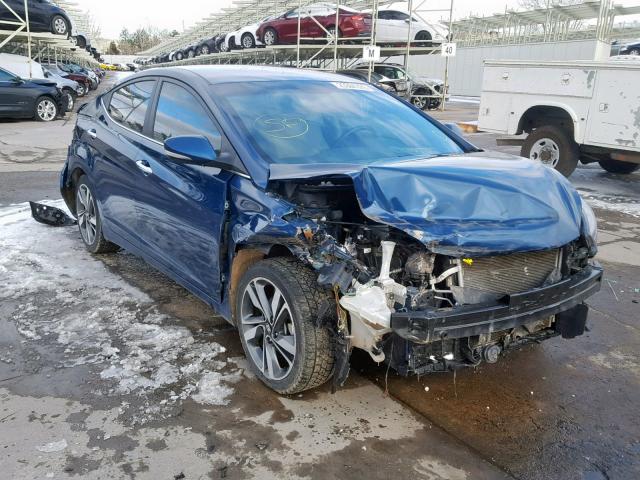 KMHDH4AE7EU123558 - 2014 HYUNDAI ELANTRA SE 蓝色 照片 1