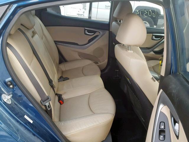 KMHDH4AE7EU123558 - 2014 HYUNDAI ELANTRA SE 蓝色 照片 6